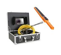 Cámara de Drenaje 7 "Monitorea la cámara de video inspección tubería alcantarillado con auto nivelado automático 51 2Hz Localizador tuberías 2 2mm IP68 HD 1000TVL Cámara 1 2pcs LED(10m)