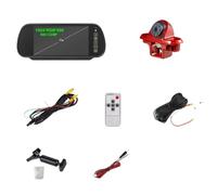 Cámara De Estacionamiento para Nissan para Primastar Tercera Luz Freno Cámara Marcha Atrás AHD 1080P con Kit Monitor Espejo 7 Pulgadas(Mount Kit)