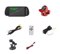 Cámara De Estacionamiento para Opel para Vauxhall para Vivaro Tercera Luz Freno Cámara Marcha Atrás AHD 1080P con Kit Monitor Espejo 7 Pulgadas(Suction Cup Mount)