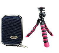 Cámara de Fotos Funda Hard Caja Azul Set con Flexi trípode de Viaje