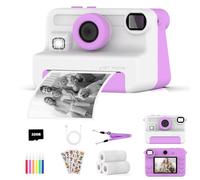 Cámara de Fotos Instantánea para Niños, Camara Fotos Infantil instantanea para 3-12 Años,3 Rollos de Papel, Pegatinas, Bolígrafos y 32 GB,Regalos Juguete para Niño niña de 4 5 6 7 8 9 10 11 12 Años