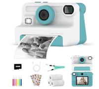 Cámara de Fotos Instantánea para Niños, Camara Fotos Infantil instantanea para 3-12 Años,3 Rollos de Papel, Pegatinas, Bolígrafos y 32 GB,Regalos Juguete para Niño niña de 4 5 6 7 8 9 10 11 12 Años