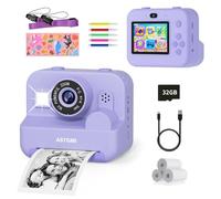Camara de Fotos instantaneas,12MP selfi Camara instanea,1080P 2,4''HD Video Camara Fotos Infantil para niños con Tarjeta SD de 32GB,Regalos comunion para niñas de 3 a 12 años Cumpleaños Navidad