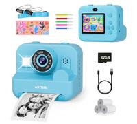 Camara de Fotos instantaneas,Selfi Camara instanea,1080P 2,4''HD Video Camara Fotos Infantil para niños con Tarjeta SD de 32GB,Regalos de Juguetes para niña de 3 a 12 años Cumpleaños Navidad(Azul