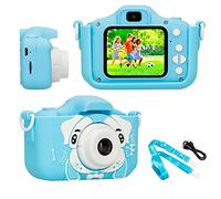 Camara de fotos para niños Extralink, 1080P 30fps, pantalla de 2,0" LCD, cámara de fotos infantil, cámara adicional para selfie, Ranura para la tarjeta de memoria 32GB (no incluida), kids camera, Azul