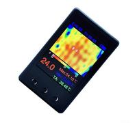 Cámara de imágenes térmicas de mano de 2.4 pulgadas, termómetro infrarrojo LCD para pruebas eléctricas HVAC PCB, detector de calor portátil con salida de datos USB