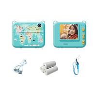 Cámara de impresión instantánea for niños, cámara Dual de Alta definición de 1080p, batería de Alta Capacidad de 1500 MAh, Zoom 10x, Regalo for niños Mayores de 4 años(Zoo Green)