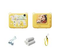 Cámara de impresión instantánea for niños, cámara Dual de Alta definición de 1080p, batería de Alta Capacidad de 1500 MAh, Zoom 10x, Regalo for niños Mayores de 4 años(Zoo Yellow)