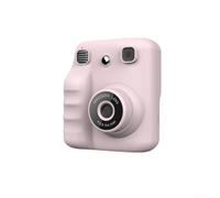 Cámara de impresión instantánea, impresora fotográfica portátil con impresiones de película coloridas, captura e imprime recuerdos al instante, perfecta para fiestas y viajes (rosa)