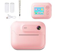 Cámara de Impresión Instantánea para Niños, 48MP 1080p HD 6X Zoom Cámara Instantánea con 3 Rollos Imprimir Papel para Niños y Niñas de 3 a 15 Años (Rosado)
