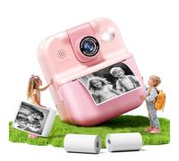 Cámara de impresión instantánea para niños, cámara de impresora Bluetooth para niños, cámara con zoom 16X y video HD 1080P, con MP3 y juegos, regalo ideal para cumpleaños, adolescentes, niñas, regalos