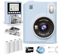 Cámara de impresión instantánea para niños, cámaras de impresión digital instantánea 1080P para niños pequeños, juguete portátil para niñas de 3, 4, 5, 6, 7, 8, 9, 10 años, regalos de cumpleaños de