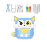 Cámara de impresión instantánea para niños con 3 rollos de papel fotográfico de silicona, diseño animal, video 1080P, doble lente, fácil de viajar, 48 MP, cámara de impresión instantánea con papel