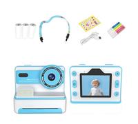 Cámara de impresión instantánea para niños, pantalla grande de 2.4 pulgadas, lente frontal y trasera de 4800 W, píxeles para niños, regalo creativo de cumpleaños, cámara de impresión instantánea para