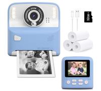 Cámara de impresión instantánea para niños, Regalo de cumpleaños de Navidad para niñas de 3 a 12 años, cámara Digital para niños, impresión de Fotos en Blanco y Negro para Juguetes de niños pequeños,