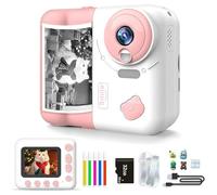 Cámara de impresión instantánea para niños, regalos de cumpleaños de Navidad para niñas y niños de 4, 5, 6, 7, 8, 9, 10, 12 años, video HD 1080P y cámara instantánea con bolígrafos de color para