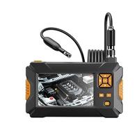 Cámara de inspección, Cámara endoscópica Industrial con dirección de 360 grados, lente Dual de rotación automática de 360 °, boroscopio de inspección de pantalla IPS de 4,3 pulgadas, 9 LED, 32GB(3