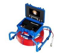 Cámara de inspección de drenaje, pantalla con DVR, grabadora en vivo AHD, endoscopio industrial para tuberías de alcantarillado, cable