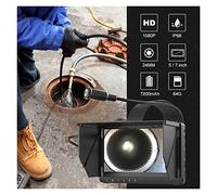 Cámara de inspección de tuberías Cámara subacuática IP68 Endoscopio de tubería industrial impermeable con zoom 4x 5 pulgadas LCD (100m Agua),Visión Nítida(25M,7 inch)