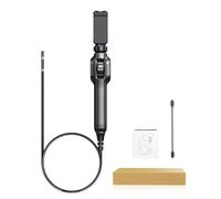 Cámara de inspección giratoria de 360 grados, cámara endoscópica bidireccional portátil, fácil de transportar para examen de motores y tuberías, luz LED endoscopio