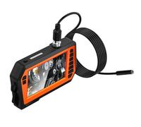 Cámara De Inspección Tuberías,Endoscopio Industrial Pantalla De 4.3",Lente Doble Camara Endoscopica Industrial Tuberias,6 Luces LED,para Tuberías Alcantarilla(Size:10 M/32.8 FT,Color:Naranja)
