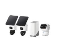 Cámara de Interior S350+eufy Security SoloCam, cámara de vigilancia para exteriores, vigilancia de 360°, sin puntos ciegos