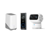 Cámara de Interior S350 + Video Timbre E340 + Homebase 3 Bianco