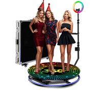 Cámara de la cabina de la foto 360 con logotipo personalizado, APP Control remoto Automatic Slow Motion 360 Spin Camera Booth con estuche de vuelo