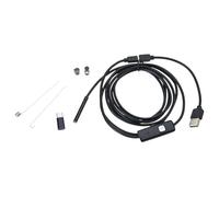 Cámara de lentes con 6 luces LED ajustables, boroscopio USB, cámara de serpiente, inspección industrial, boroscopio de luz LED