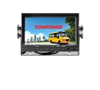 Cámara de Marcha atrás Doble Lente con Monitor retrovisor 7 Pulgadas, Kit cámara for RV, Autocaravana, camión y autobús(Cam1 Monitor-20m-20m)
