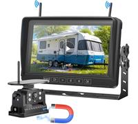 Cámara de Marcha atrás inalámbrica Solar magnética: Monitor de grabación de 7 Pulgadas Cámara de visión Trasera de Autocaravana Solar, para campistas de Camiones de Autocaravana