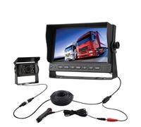 Cámara de marcha atrás para vehículo AHD 1080P Sistema de cámara de respaldo con monitor de 7 pulgadas + kit de cámara de visión trasera AHD de repuesto para camión, autobús, estacionamiento, sistema