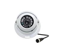 Cámara de Marcha atrás Tipo Domo AHD 1080P Alta Resistencia con visión Nocturna, cámaras Respaldo Montaje Universal para Camiones, vehículos recreativos y remolques(Blanco,Camera-4PIN)