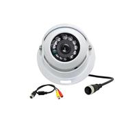 Cámara de Marcha atrás Tipo Domo AHD 1080P Alta Resistencia con visión Nocturna, cámaras Respaldo Montaje Universal para Camiones, vehículos recreativos y remolques(Blanco,Camera-RCA)