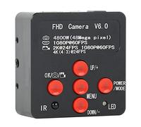 Cámara de microscopio digital, 1080P 4K 48MP Industrial HDMI USB Trinocular Lupa de vídeo para uso en laboratorio