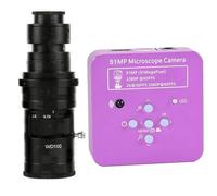 Cámara de microscopio Digital Electrónica Industrial, 51MP, 2K, 1080P, HDMI, USB, para soldadura de reparación de teléfonos y lente de montaje en C de 200X