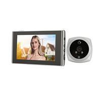 Cámara de Mirilla con Anillo 1080P, Timbre Digital Inteligente con Pantalla de 4,5 Pulgadas, Visión Nocturna en Color, Visor de Puerta con Detección de Cuerpo Humano, Cámara con
