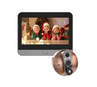Cámara de Mirilla con Timbre WiFi FHD Life Tuya de 3 MP, Batería de 5000 MAh, Detector de Movimiento PIR, Visor Digital Mágico IR