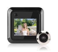 Cámara de Mirilla de 2,4, Visor de Puerta Inteligente HD Gran Angular de 0,3 MP y 95° con TFT LCD, Grabación de Fotos Manual para Panel de Puerta de 35-110 Mm