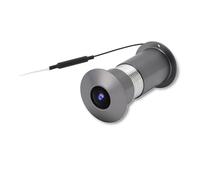 Cámara de Mirilla de Puerta HD, Cámara con Orificio para Ojo de Puerta para Puerta de Apartamento, Visor de Mirilla de Puerta WiFi, Conversación Bidireccional, Detección (GRAY)