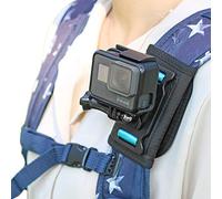 Cámara de Montaje con Correa de Hombro Ajustable y Base giratoria de 360 Grados Compatible con GoPro Hero 9/8/7/6/5/4/3+, OSMO Action, Xiaoyi 4K y la mayoría de cámaras de acción