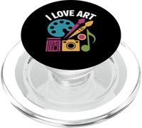 Cámara de música I Love Art Palette Brush PopSockets PopGrip para MagSafe