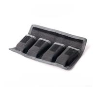 Cámara de nailon gris para almacenamiento de batería para Lp-e6 Lp-e8 Np-fw50 En-el14 En-el15 con tela resistente a la intemperie y protección acolchada suave 13,5 x 9,5 cm 21 x 10 cm (grande)