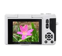 Cámara de Pantalla de Flip de 64MP 180 ° con una Poderosa Función de Zoom, Equipada con Filtros de Belleza Que Admiten la Grabación de Video 4K UHD, para Selfie Photo Video (White)