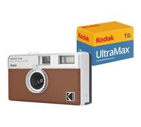 Cámara de película Agfaphoto Kodak EKTAR H35 Half Frame marrón con flash y película 35 mm