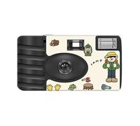 Cámara de película desechable de estilo vintage, 27 películas precargadas para instantáneas rápidas y momentos nostálgicos, aventura diaria, cámara de película fácil de usar para principiantes