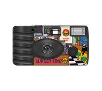 Cámara de película retro desechable con 27 fotos integradas, fácil de operar para principiantes y viajeros, para cámara de punto y película vintage al instante