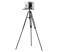 Cámara de película vintage con trípode portátil, artículo de regalo de estudio coleccionable antiguo, perfecto para accesorios de fotografía y decoración del hogar