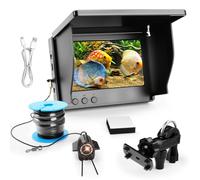 Cámara de pesca subacuática, buscador de peces, pantalla IPS de 4.3 pulgadas, batería tipo C, carga de 30 m, cable de 220° de ancho, IP68, 1080P IR visión nocturna, montaje de caña para hielo, mar