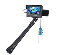 Cámara de pesca submarina, 4,3 "pulgada 1000tvl kit de cámara de video de pesca bajo el agua 12 PCS IR Luces Video Fish Finder Lake Bajo Agua Fish Cam para pesca en kayak en lagos helados(White LED 15